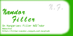 nandor filler business card